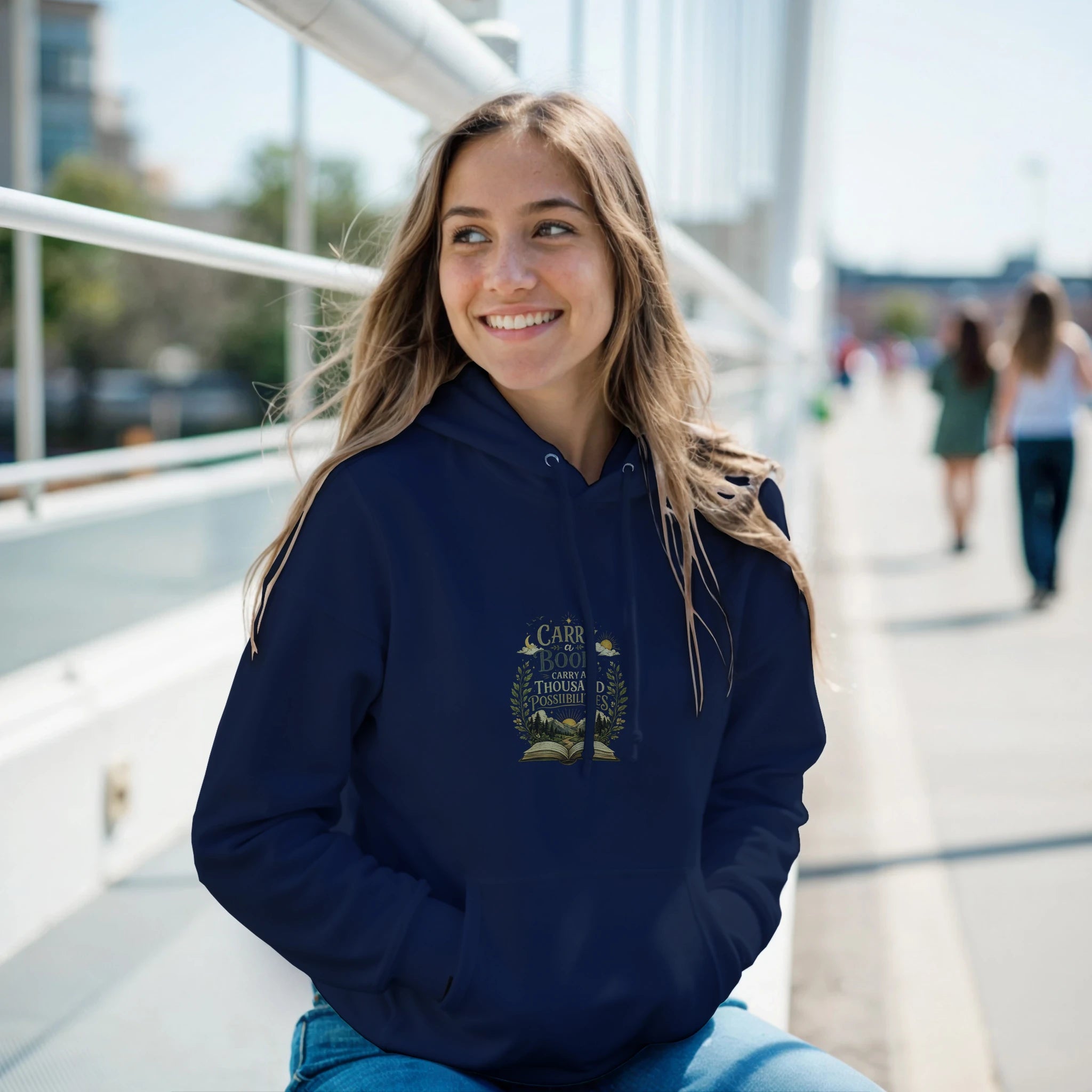 Book Lover Hoodie – Carry a Thousand Possibilities - Designity