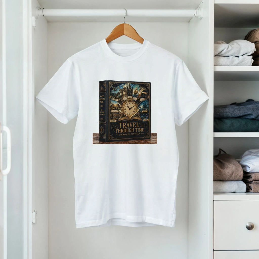 Reading Is Time Travel Graphic Tee – Book Lover T-Shirt For Her - Designity
