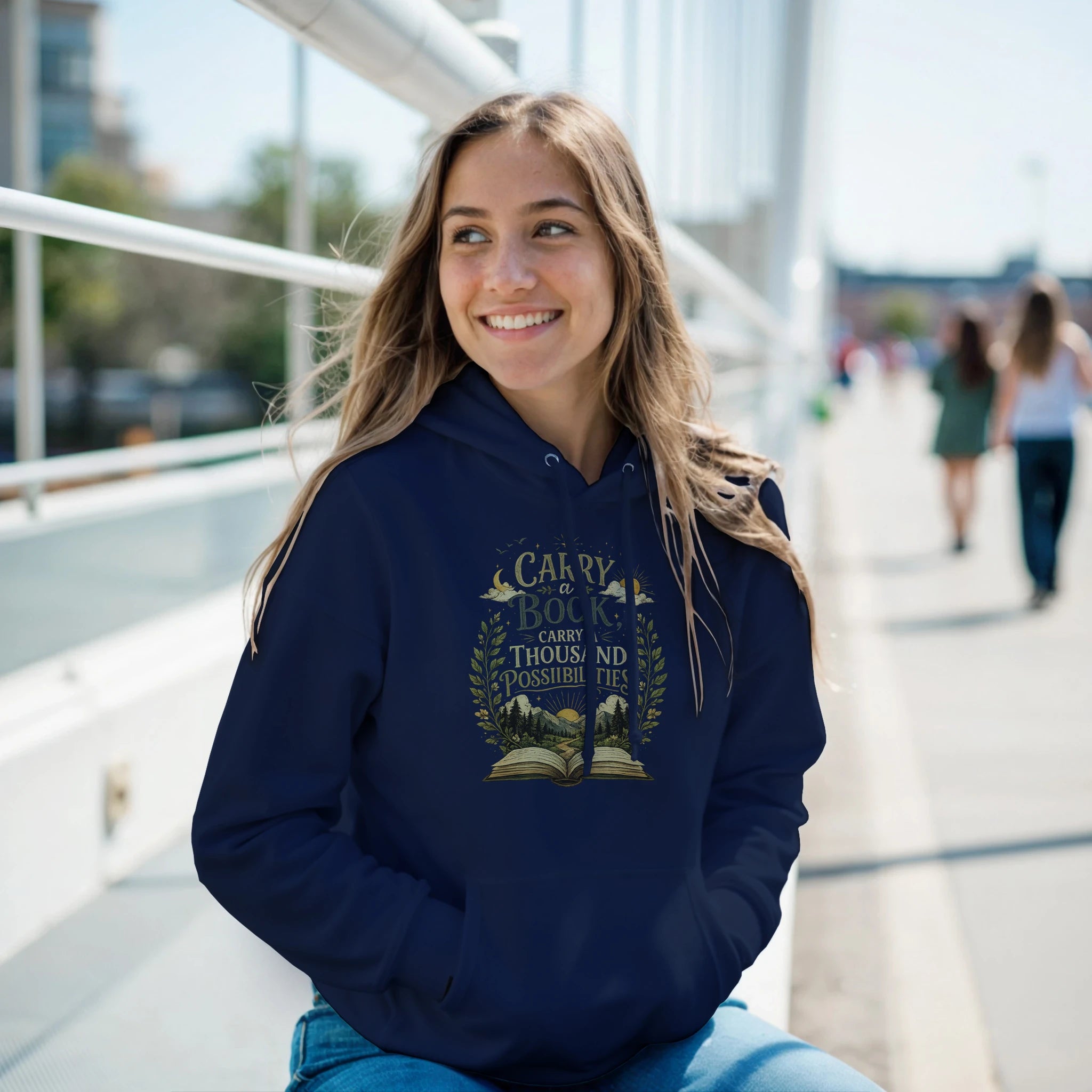 Book Lover Hoodie – Carry a Thousand Possibilities - Designity