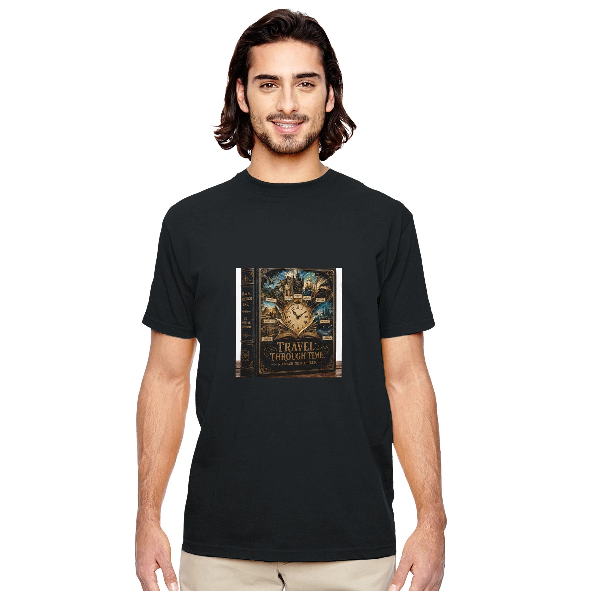 Reading Is Time Travel Graphic Tee – Book Lover T-Shirt For Him - Designity