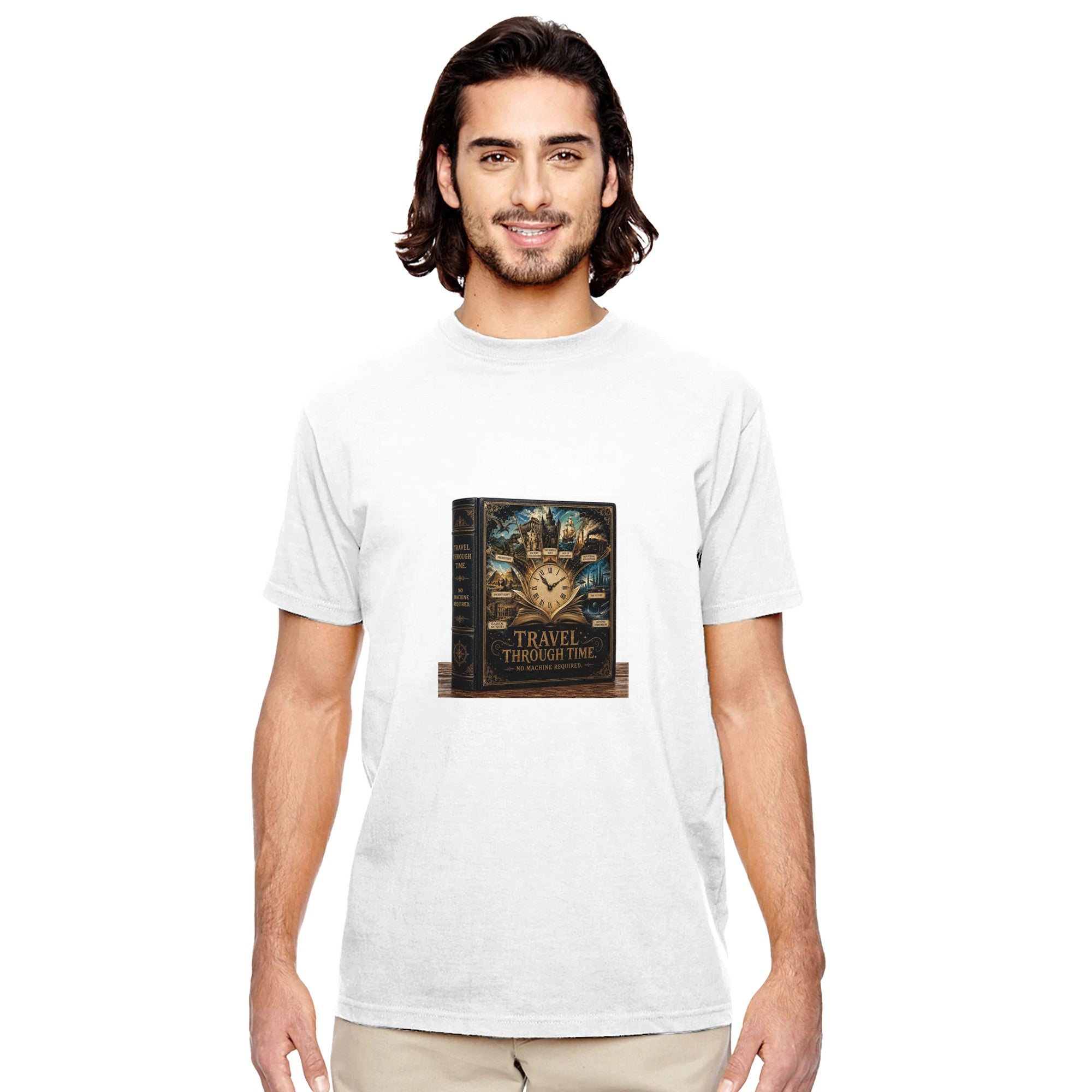 Reading Is Time Travel Graphic Tee – Book Lover T-Shirt For Him - Designity