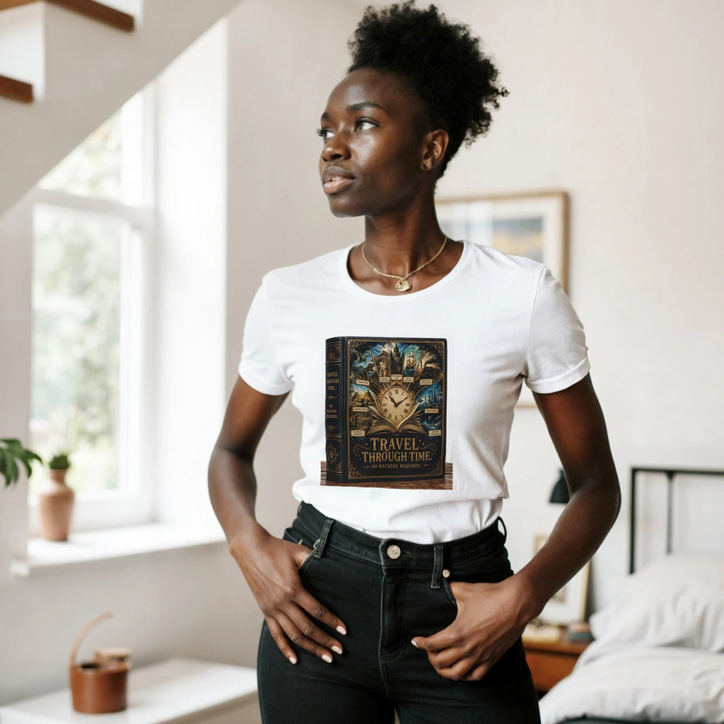 Reading Is Time Travel Graphic Tee – Book Lover T-Shirt For Her - Designity