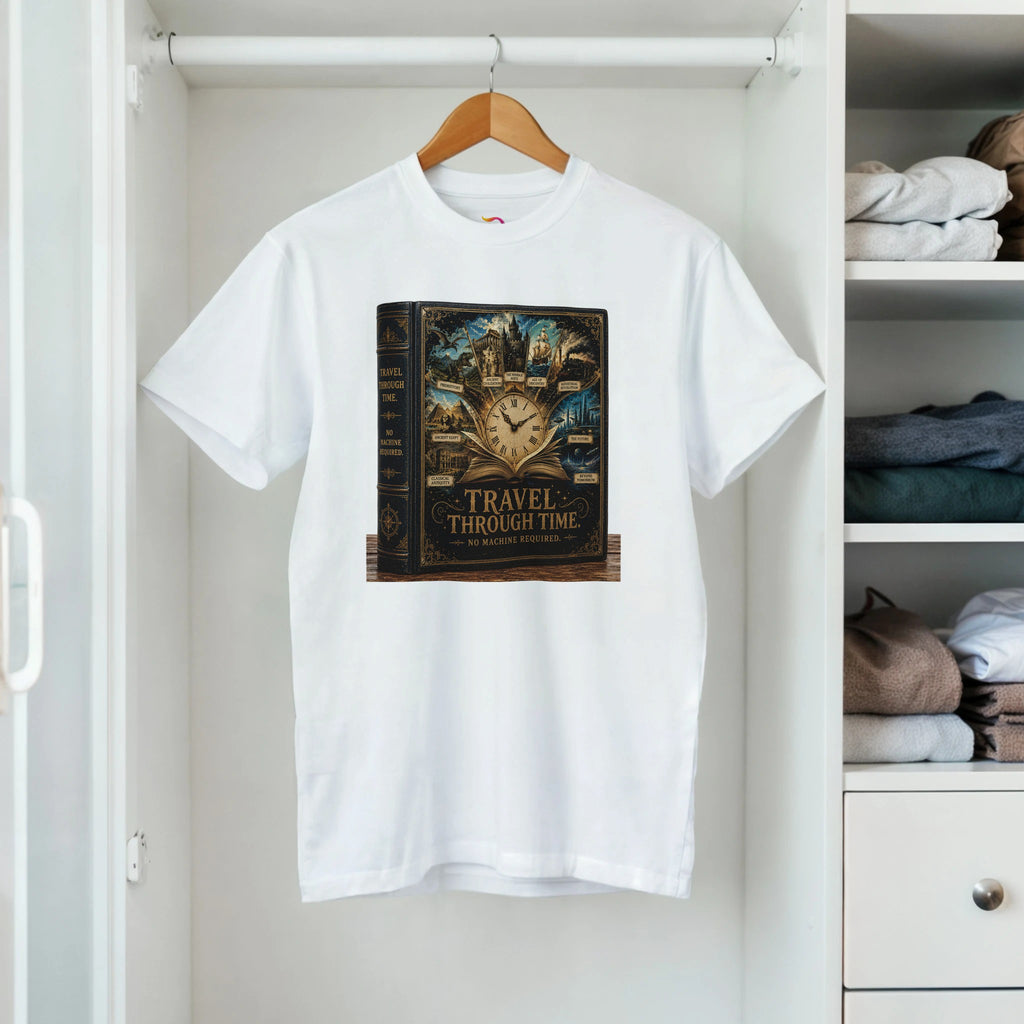 Reading Is Time Travel Graphic Tee – Book Lover T-Shirt For Her - Designity