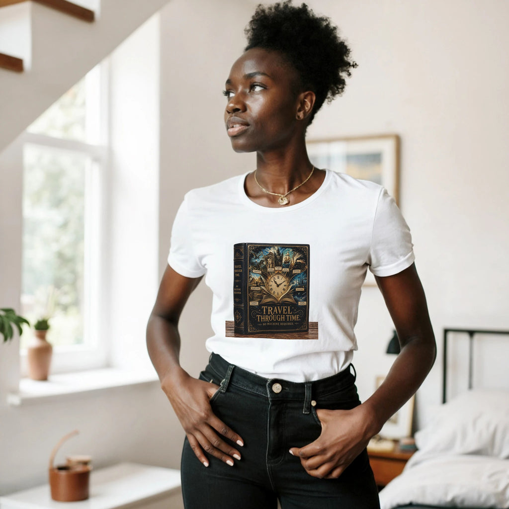 Reading Is Time Travel Graphic Tee – Book Lover T-Shirt For Her - Designity