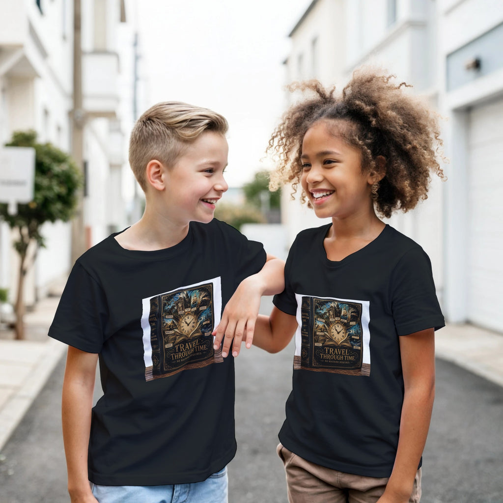 Reading Is Time Travel Kids T-Shirt – Book Lover Gift for Kids - Designity