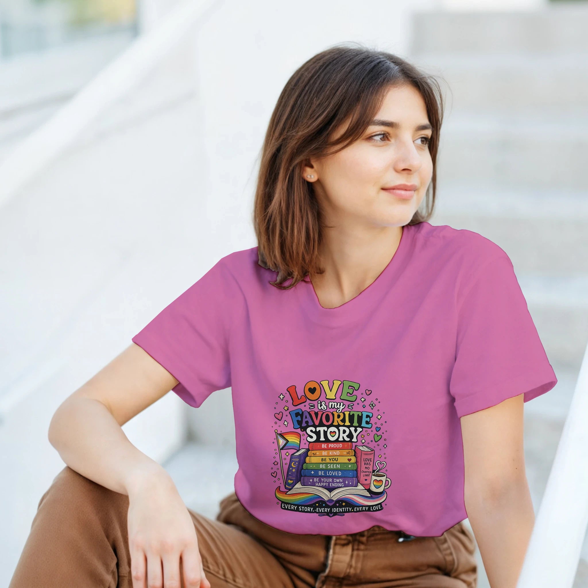 LGBTQ+ Pride Book Lover T-Shirt – Vibrant Colorful Graphic Tee - Designity