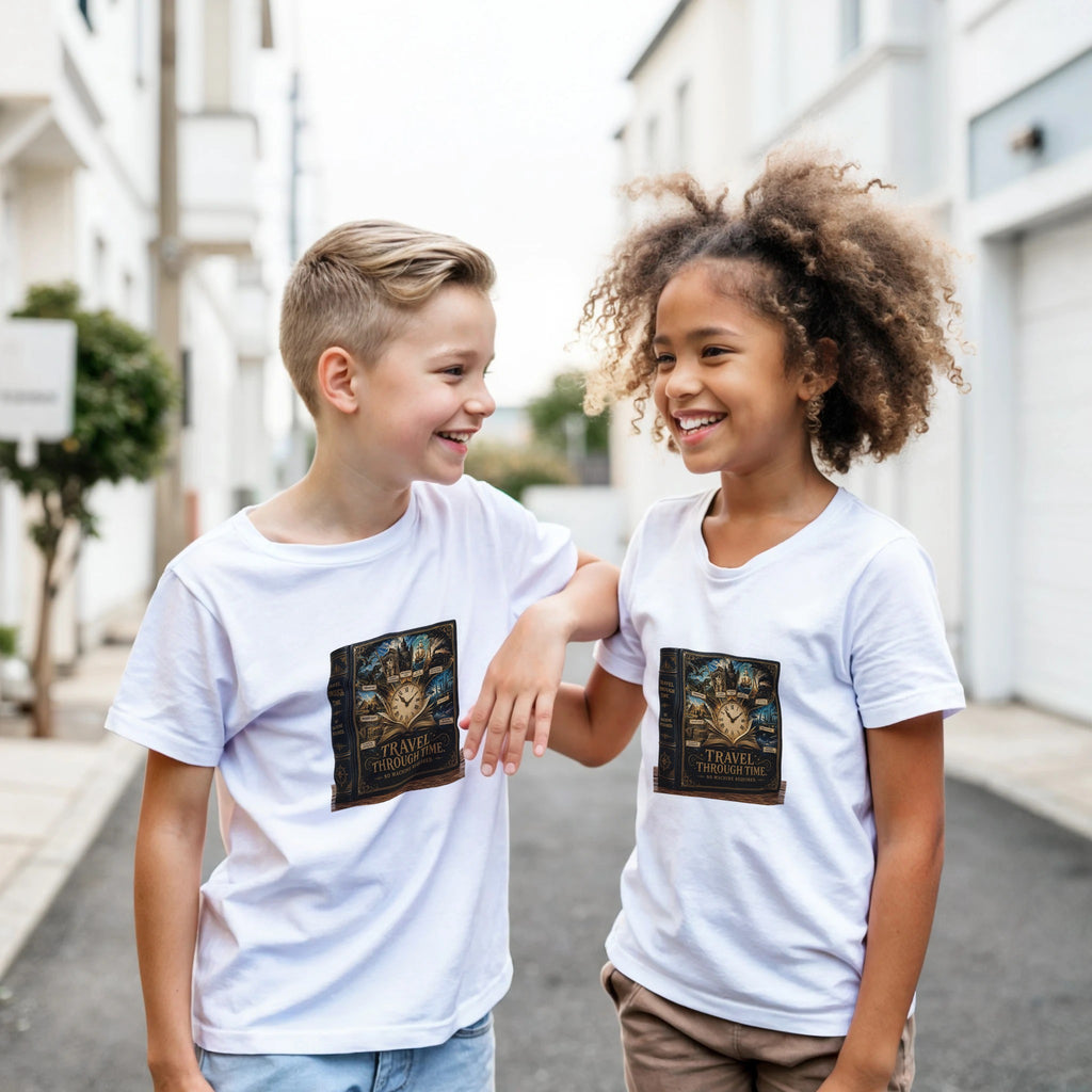 Reading Is Time Travel Kids T-Shirt - Designity