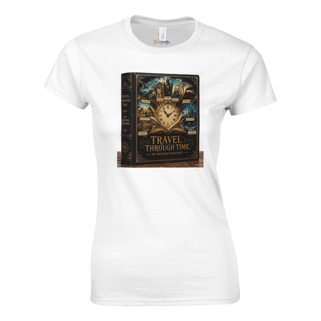 Reading Is Time Travel Graphic Tee – Book Lover T-Shirt For Her - Designity