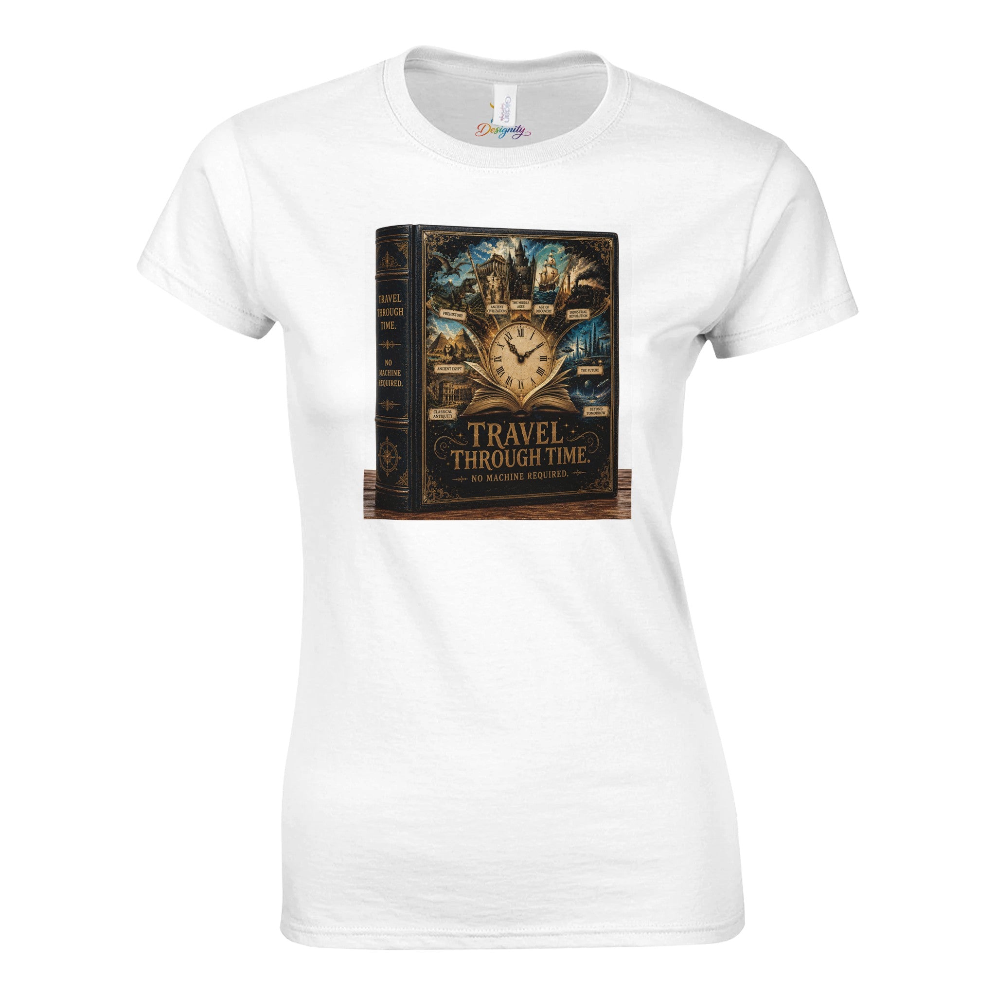 Reading Is Time Travel Graphic Tee – Book Lover T-Shirt For Her - Designity