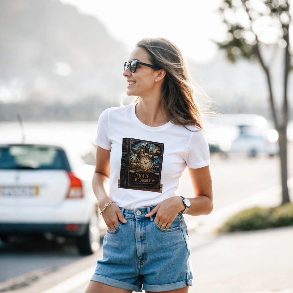 Reading Is Time Travel Graphic Tee – Book Lover T-Shirt For Her - Designity