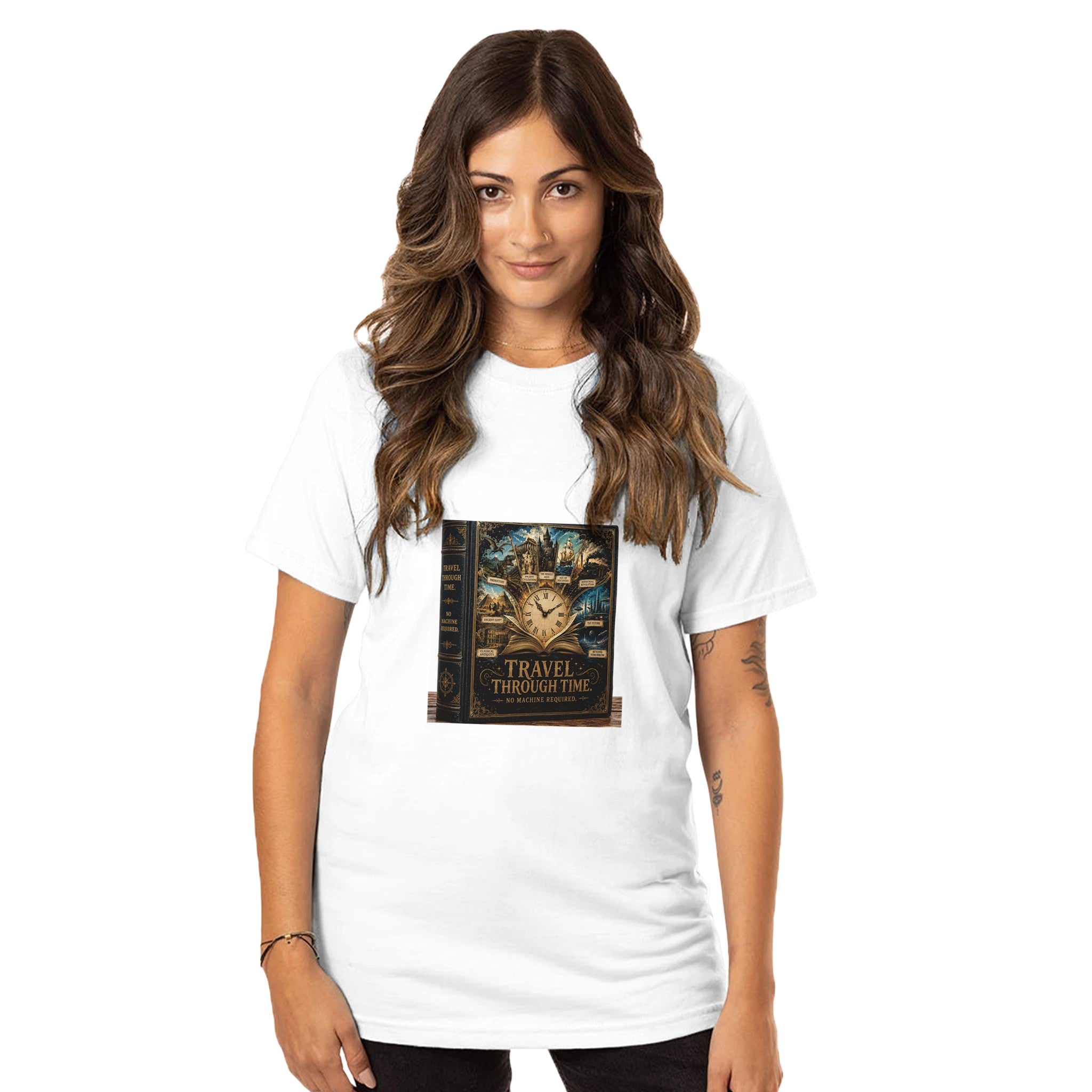Reading Is Time Travel Graphic Tee – Book Lover T-Shirt For Him - Designity